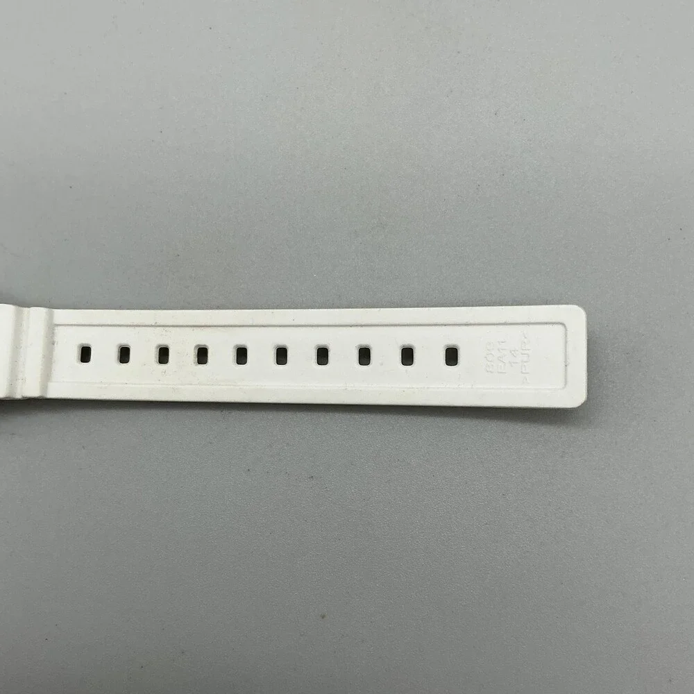 Casio White Quartz Watch with Multicolor Numerals